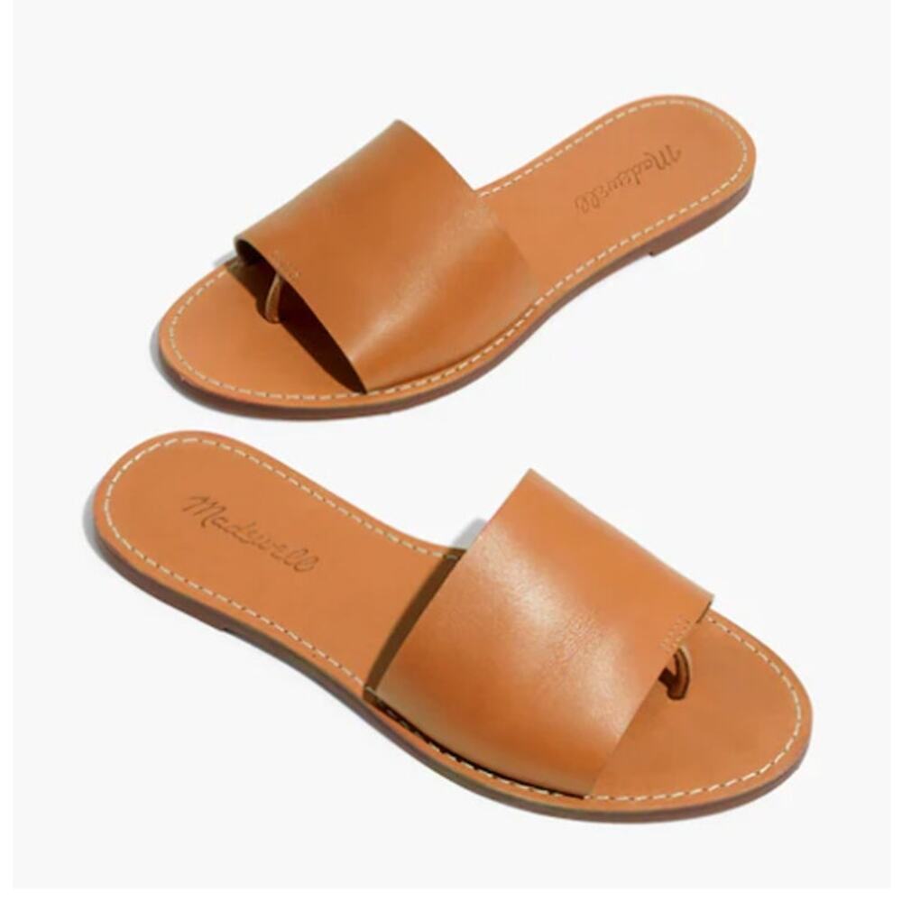 Madewell Brown leather Slide Sandals